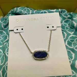 Kendra Scott Elisa blue raw cut lapis necklace